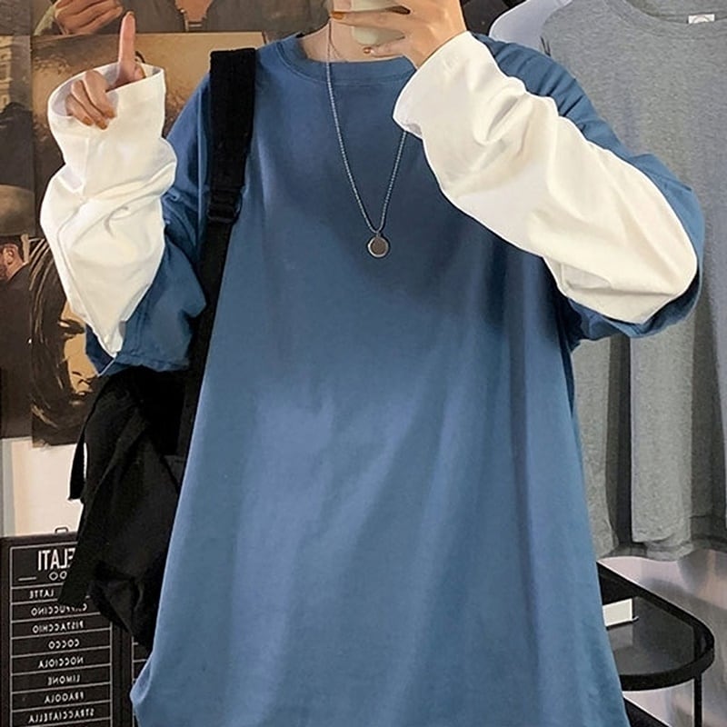 Faux layered draglan tops HL2177