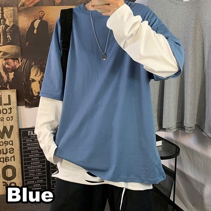 Faux layered draglan tops HL2177
