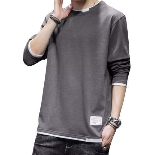 Round neck basic long sleeve T-shirt HL2178