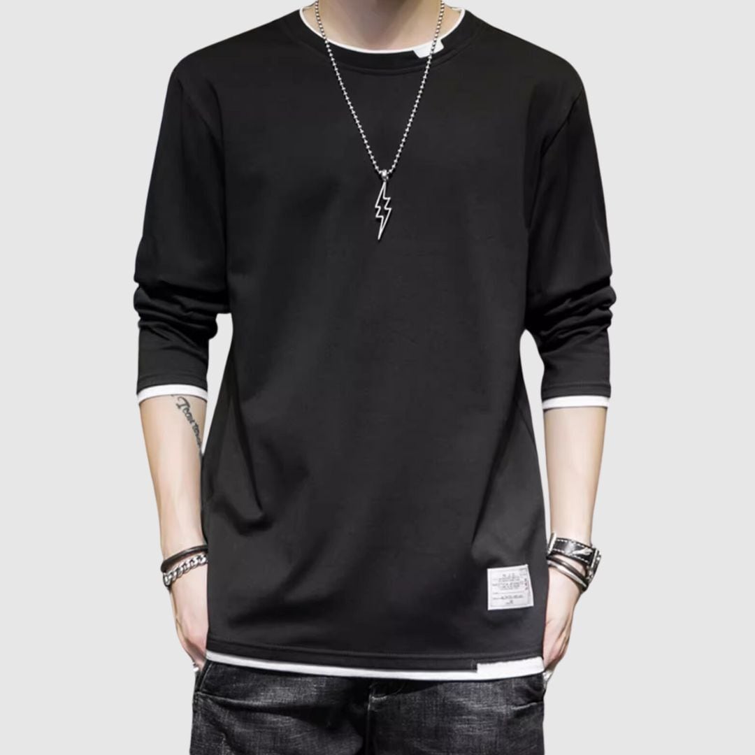 Round neck basic long sleeve T-shirt HL2178