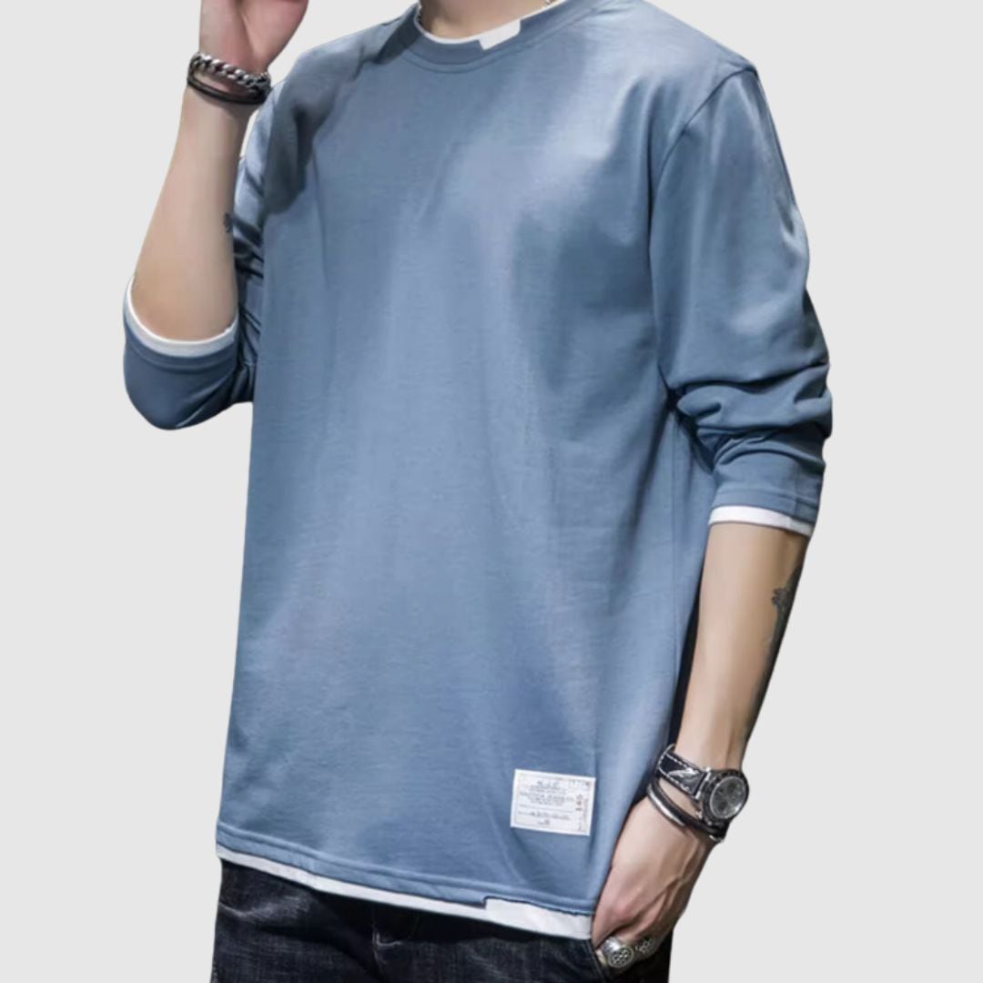Round neck basic long sleeve T-shirt HL2178