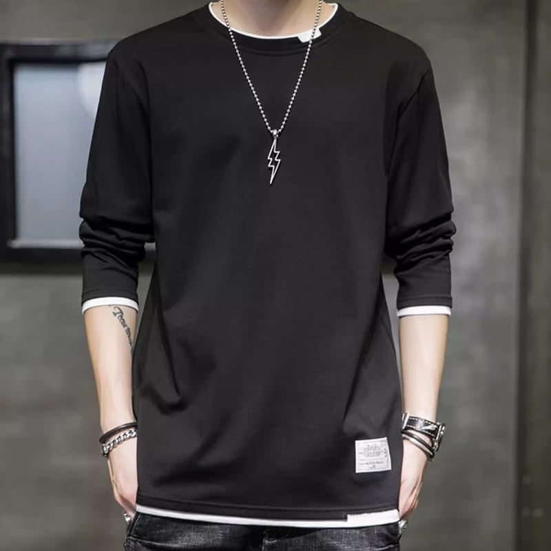 Round neck basic long sleeve T-shirt HL2178