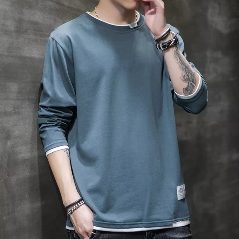 Round neck basic long sleeve T-shirt HL2178