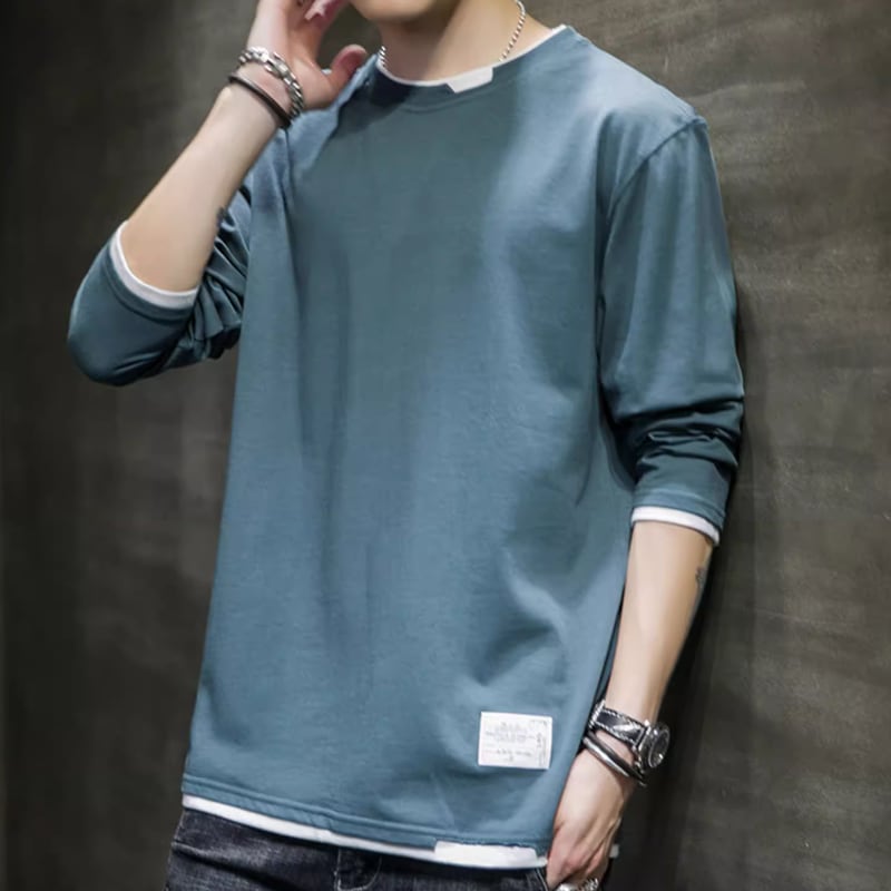 Round neck basic long sleeve T-shirt HL2178