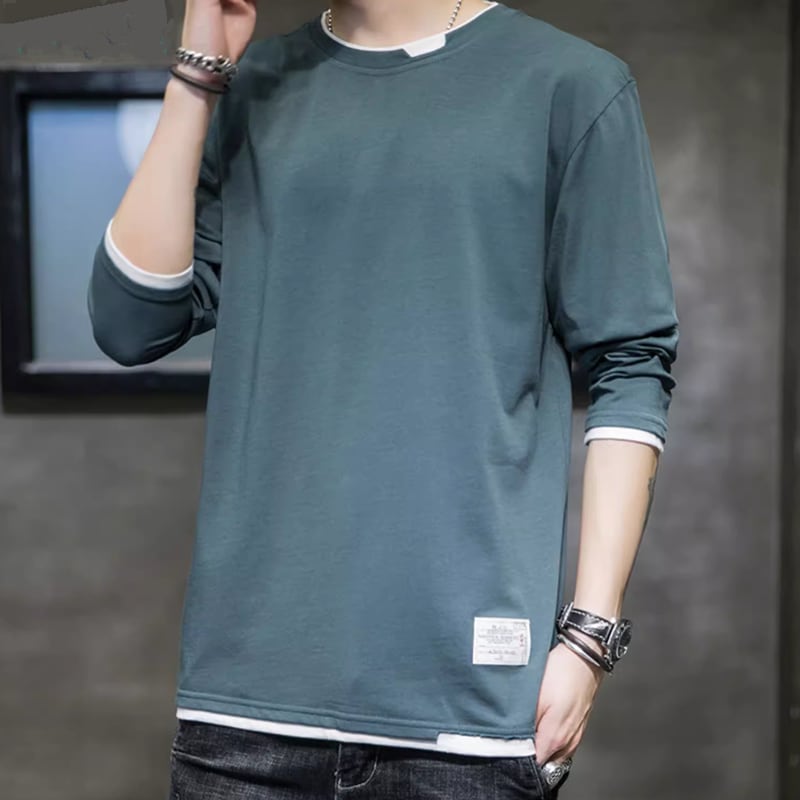 Round neck basic long sleeve T-shirt HL2178