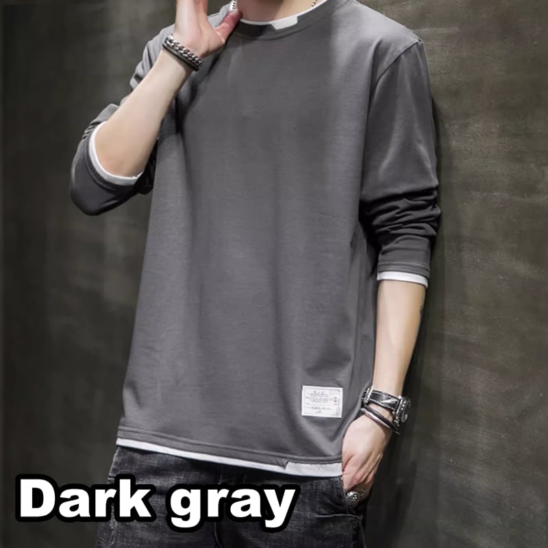 Round neck basic long sleeve T-shirt HL2178