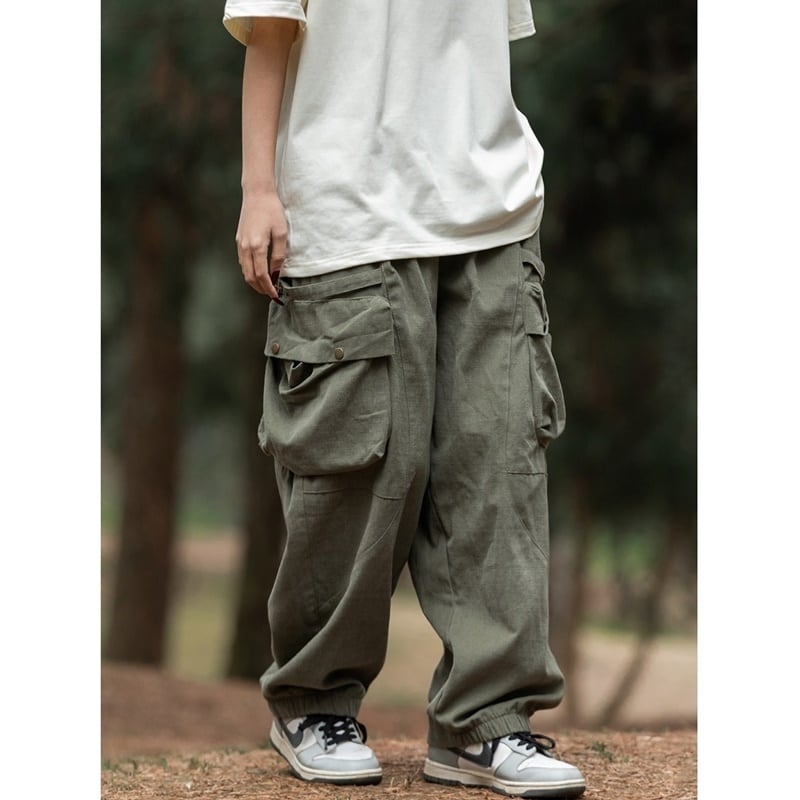 Big pocket loose pants HL2202