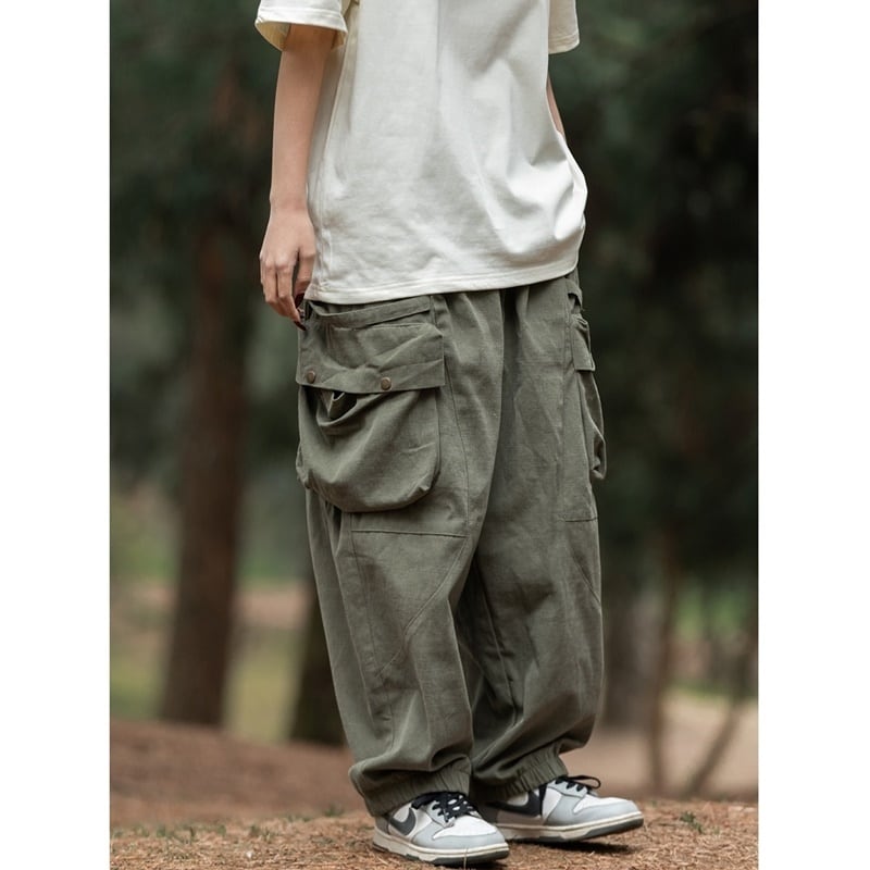 Big pocket loose pants HL2202