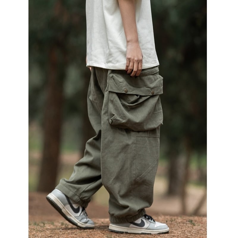 Big pocket loose pants HL2202