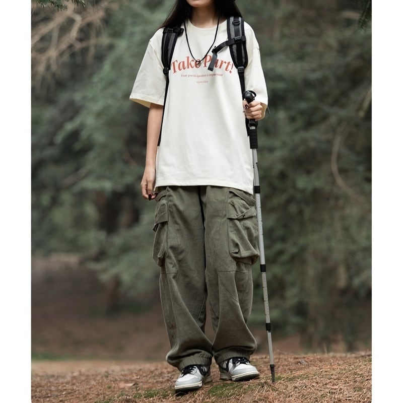 Big pocket loose pants HL2202