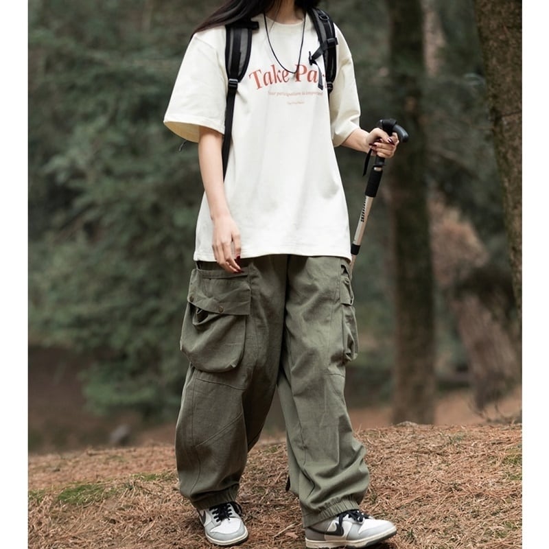 Big pocket loose pants HL2202