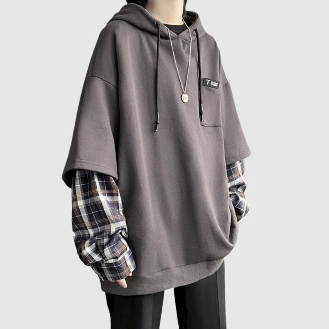 Layered style hoodie HL2189