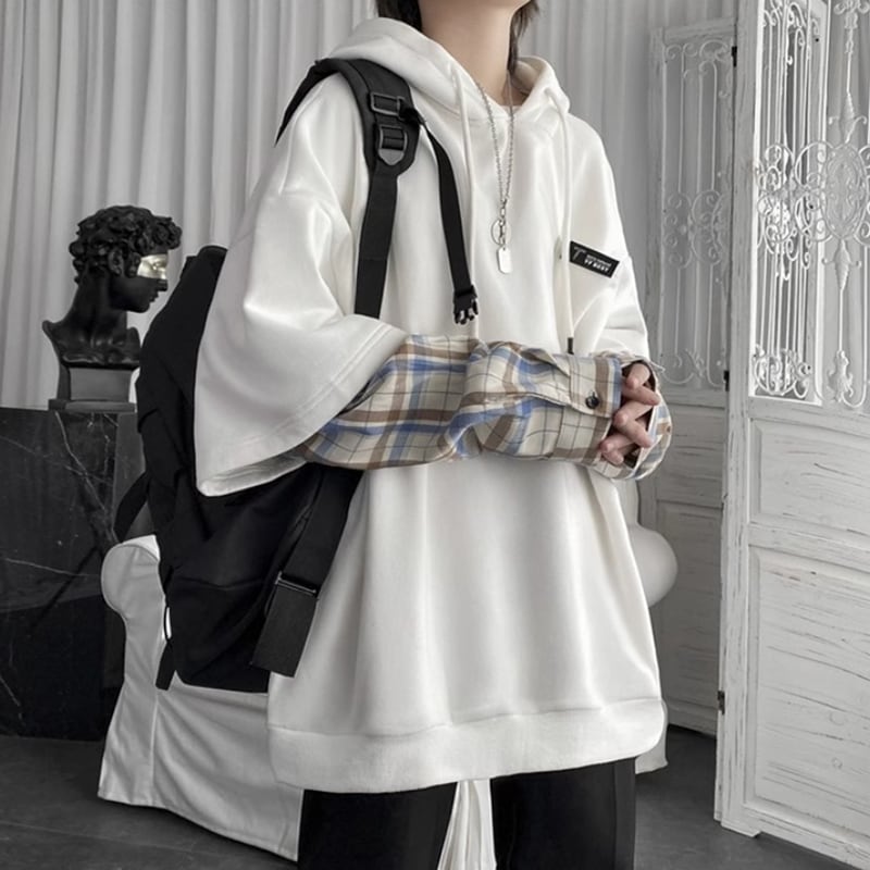 Layered style hoodie HL2189