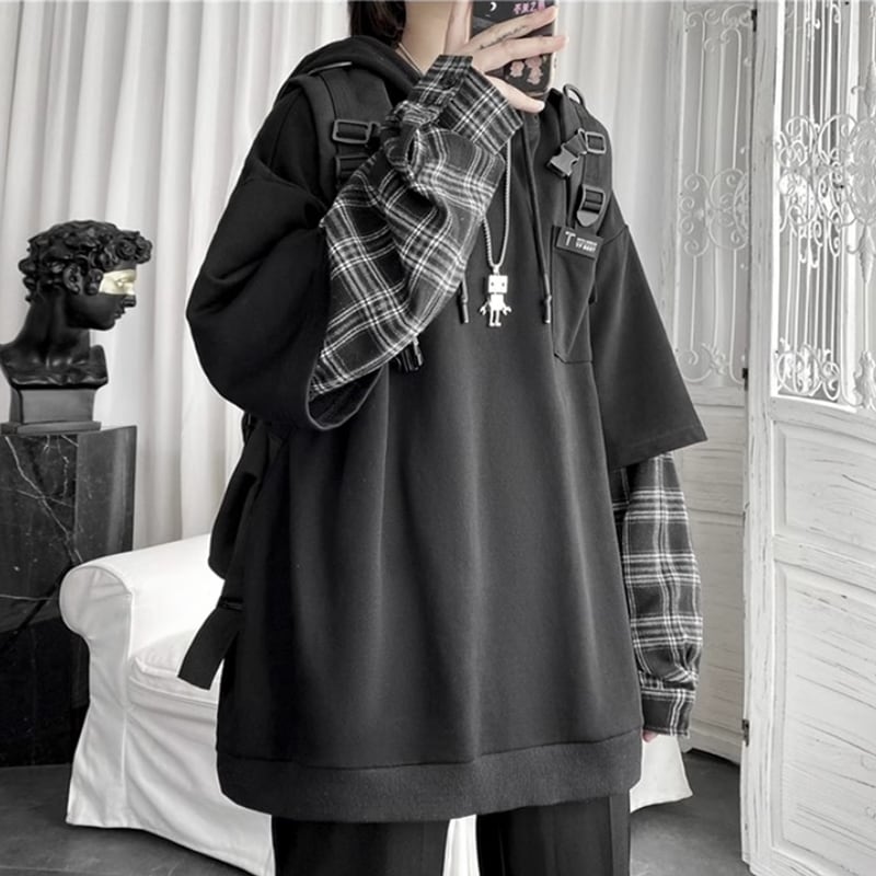 Layered style hoodie HL2189