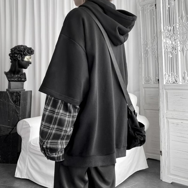 Layered style hoodie HL2189