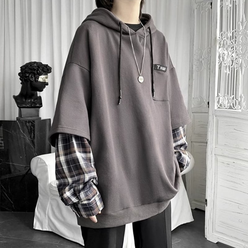 Layered style hoodie HL2189