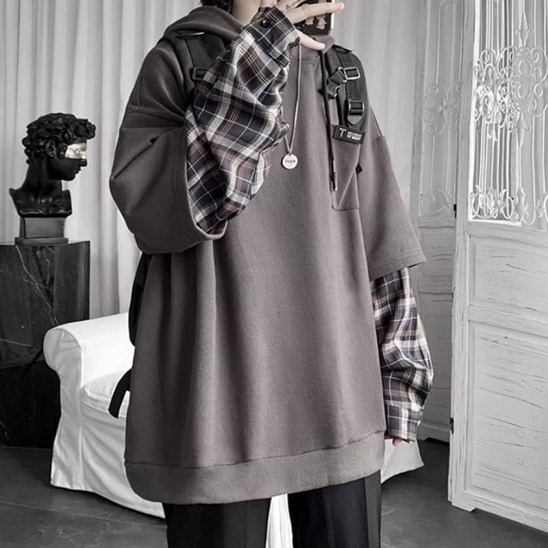 Layered style hoodie HL2189