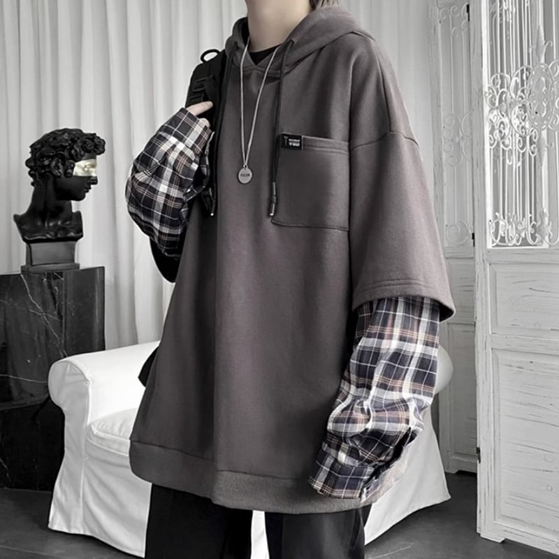 Layered style hoodie HL2189