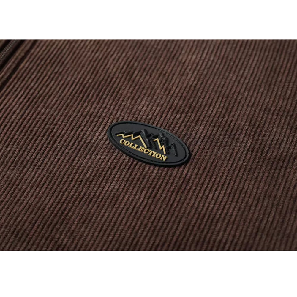Half zip corduroy tops HL2280