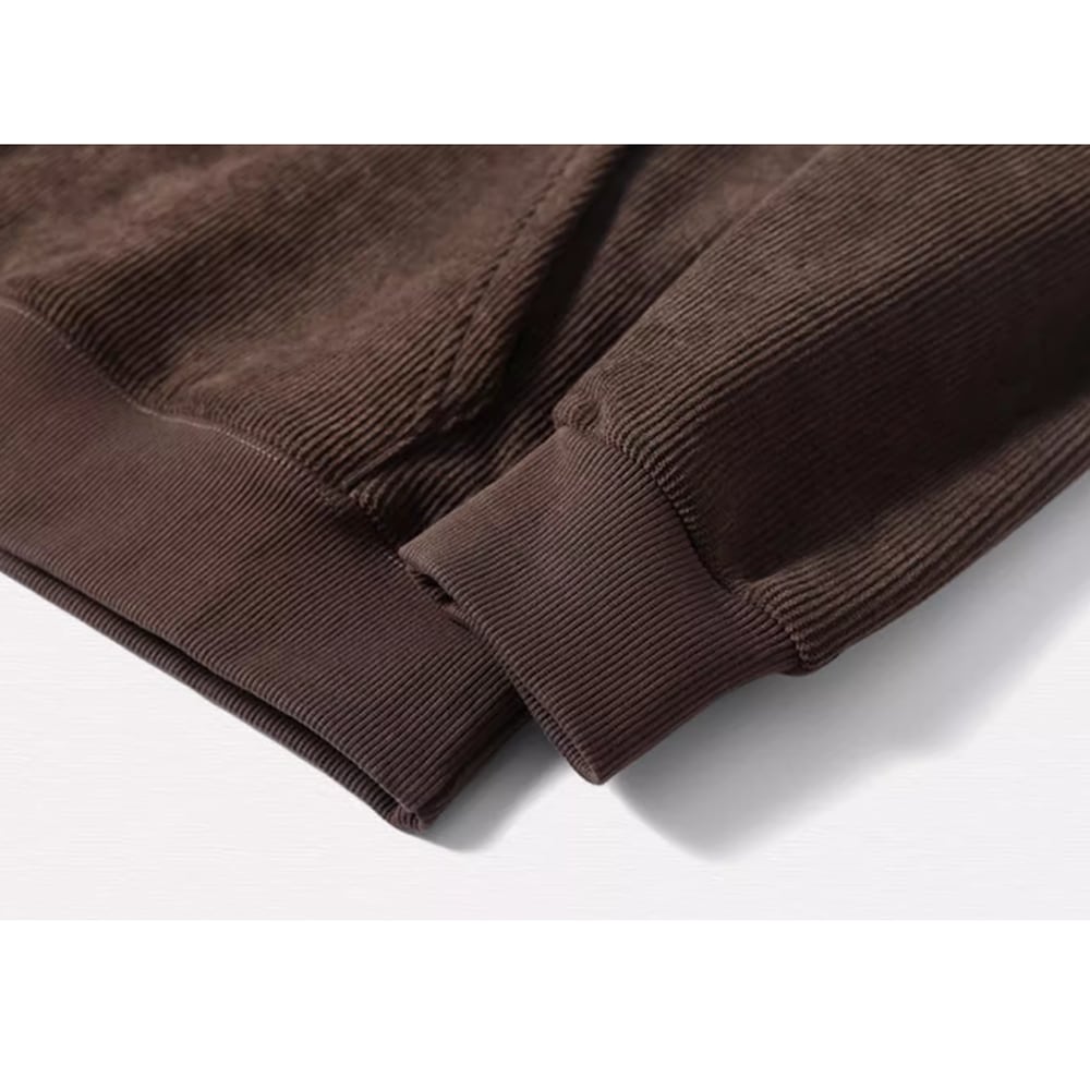 Half zip corduroy tops HL2280