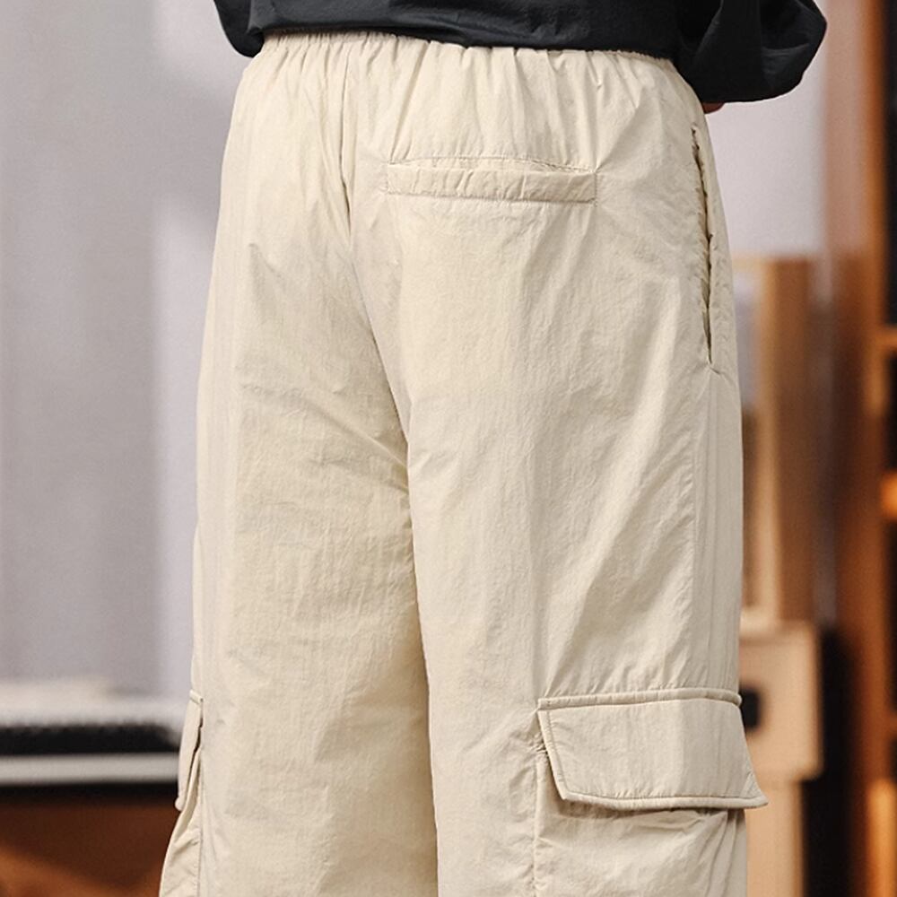 Multi-pocket down pants HL2276