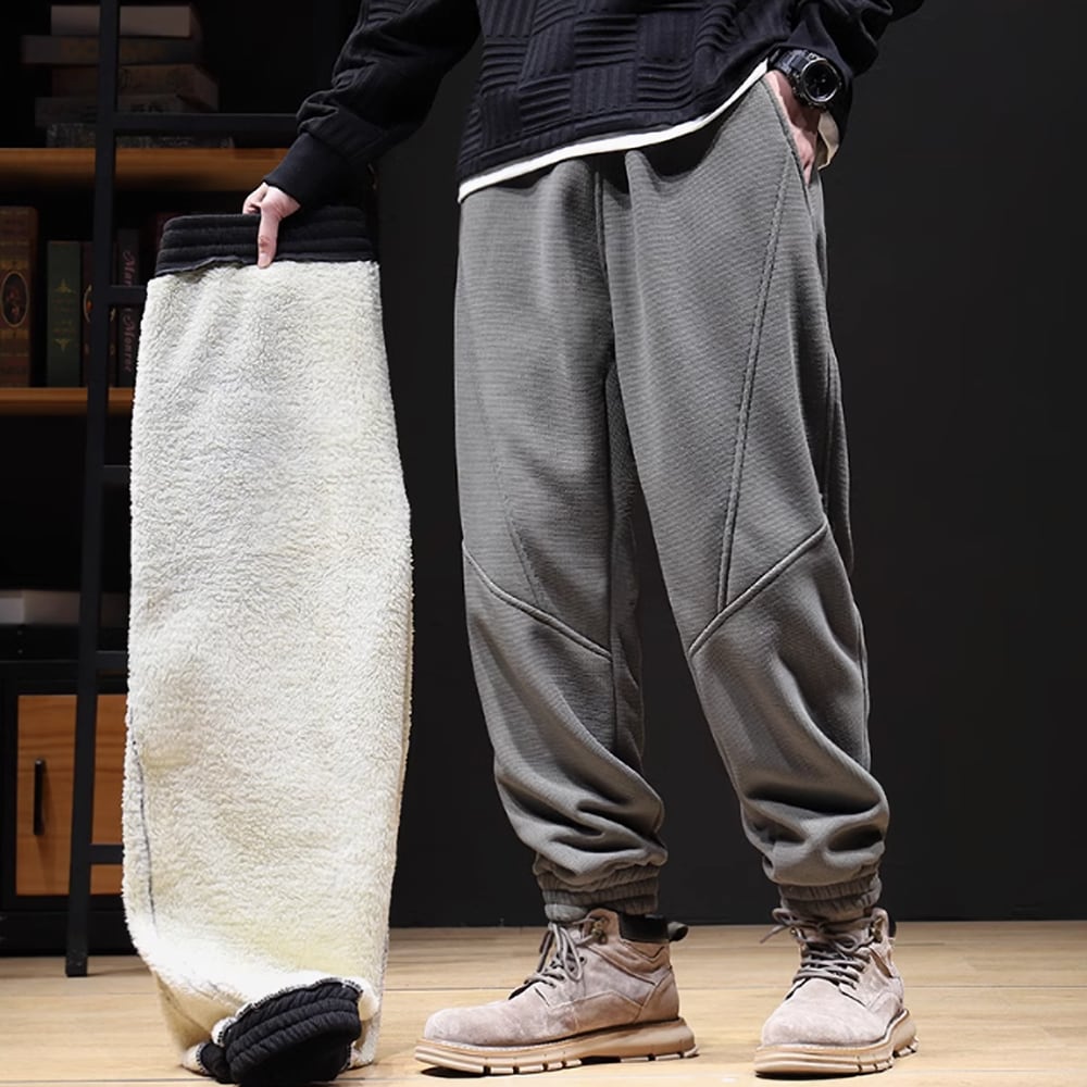 Big size boa lining sweat pants HL2260