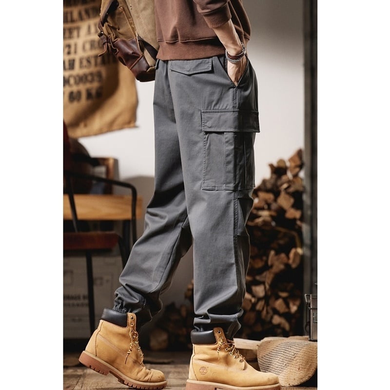 Big size casual cargo pants HL2214