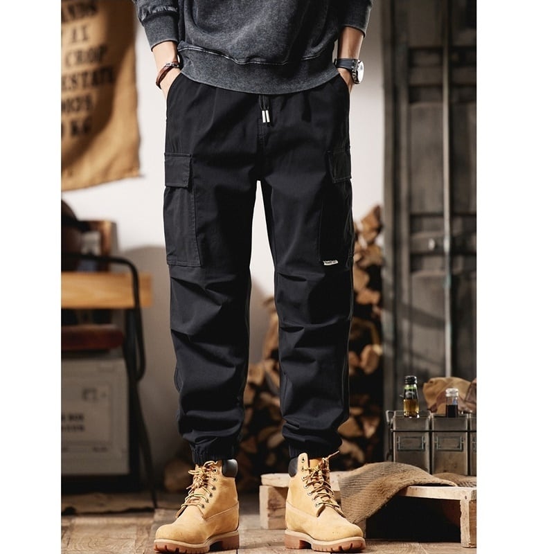 Big size casual cargo pants HL2214