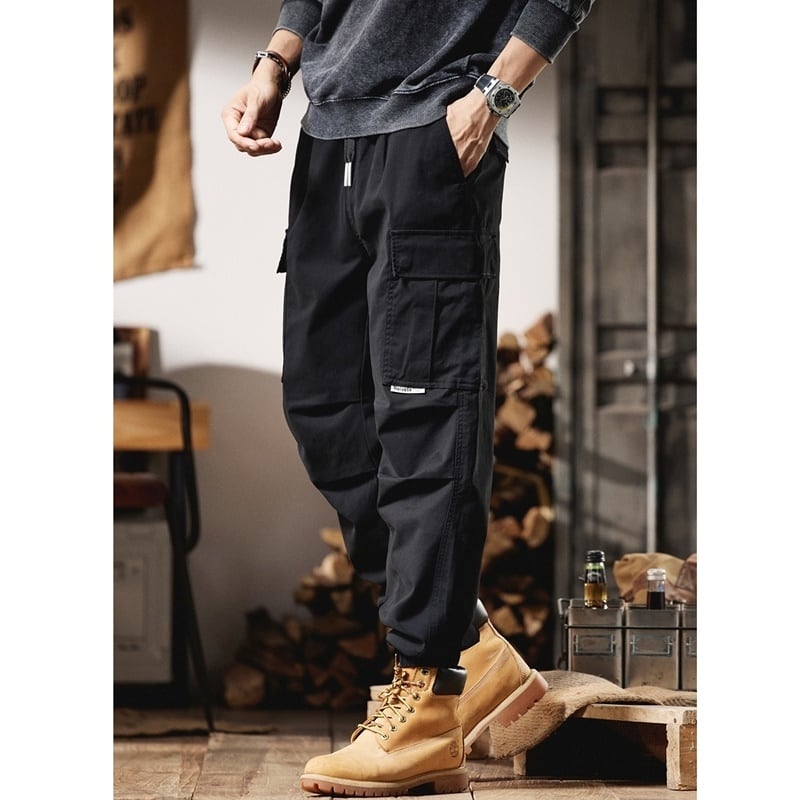 Big size casual cargo pants HL2214