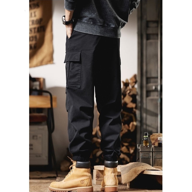 Big size casual cargo pants HL2214