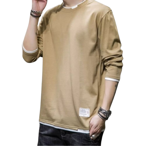 Round neck basic long sleeve T-shirt HL2179