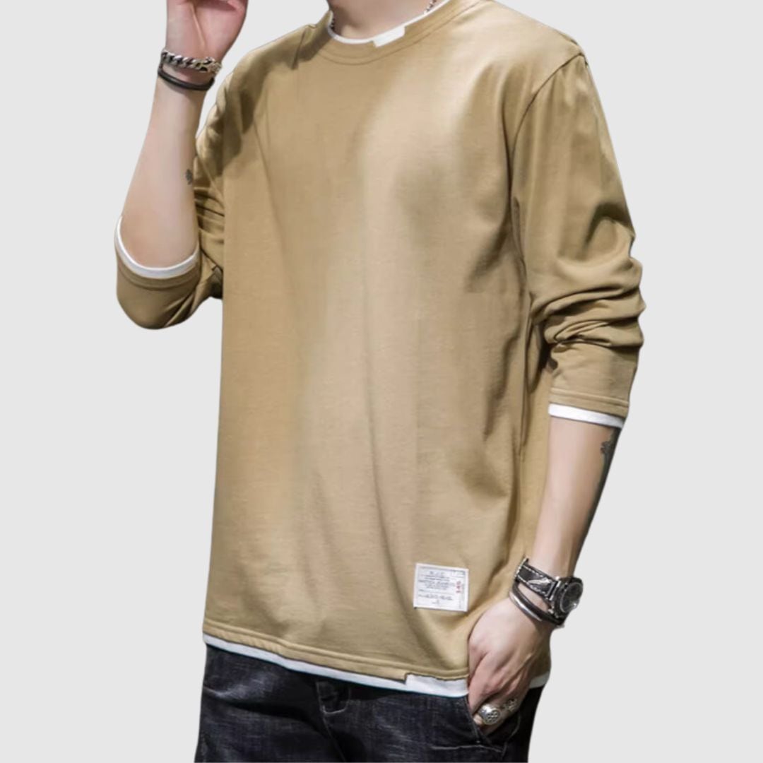 Round neck basic long sleeve T-shirt HL2179