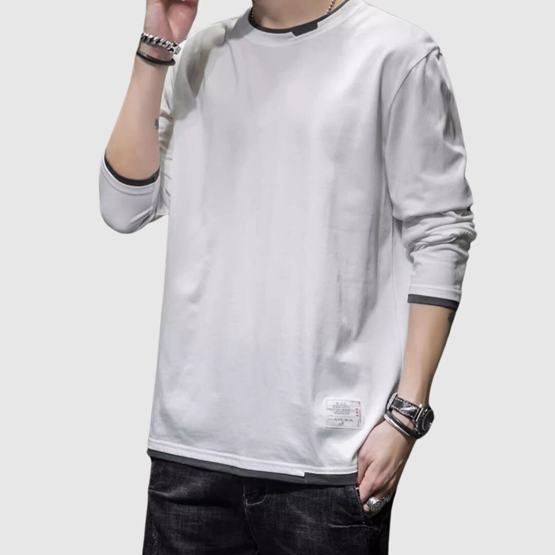 Round neck basic long sleeve T-shirt HL2179