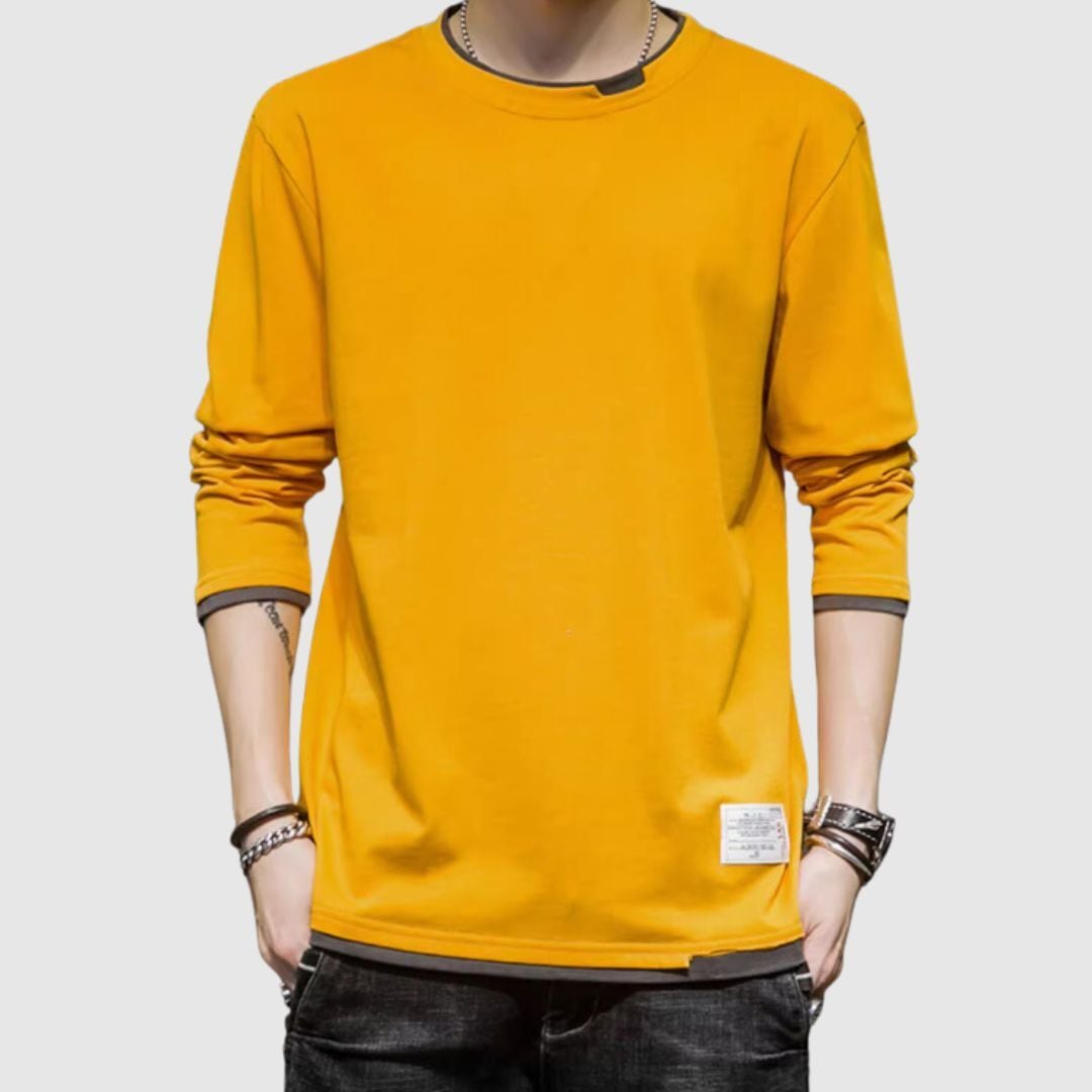 Round neck basic long sleeve T-shirt HL2179