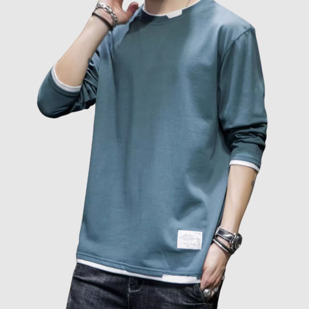 Round neck basic long sleeve T-shirt HL2179