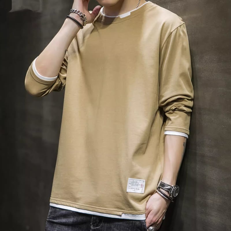 Round neck basic long sleeve T-shirt HL2179
