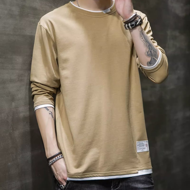 Round neck basic long sleeve T-shirt HL2179