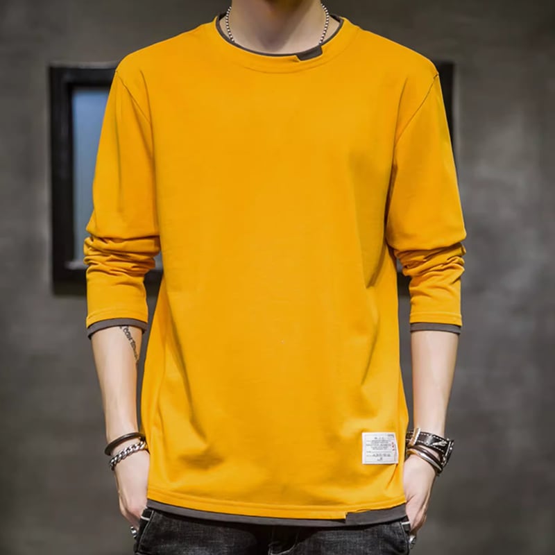 Round neck basic long sleeve T-shirt HL2179