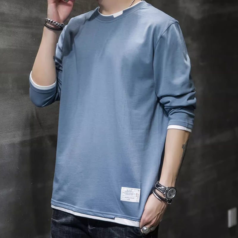 Round neck basic long sleeve T-shirt HL2179