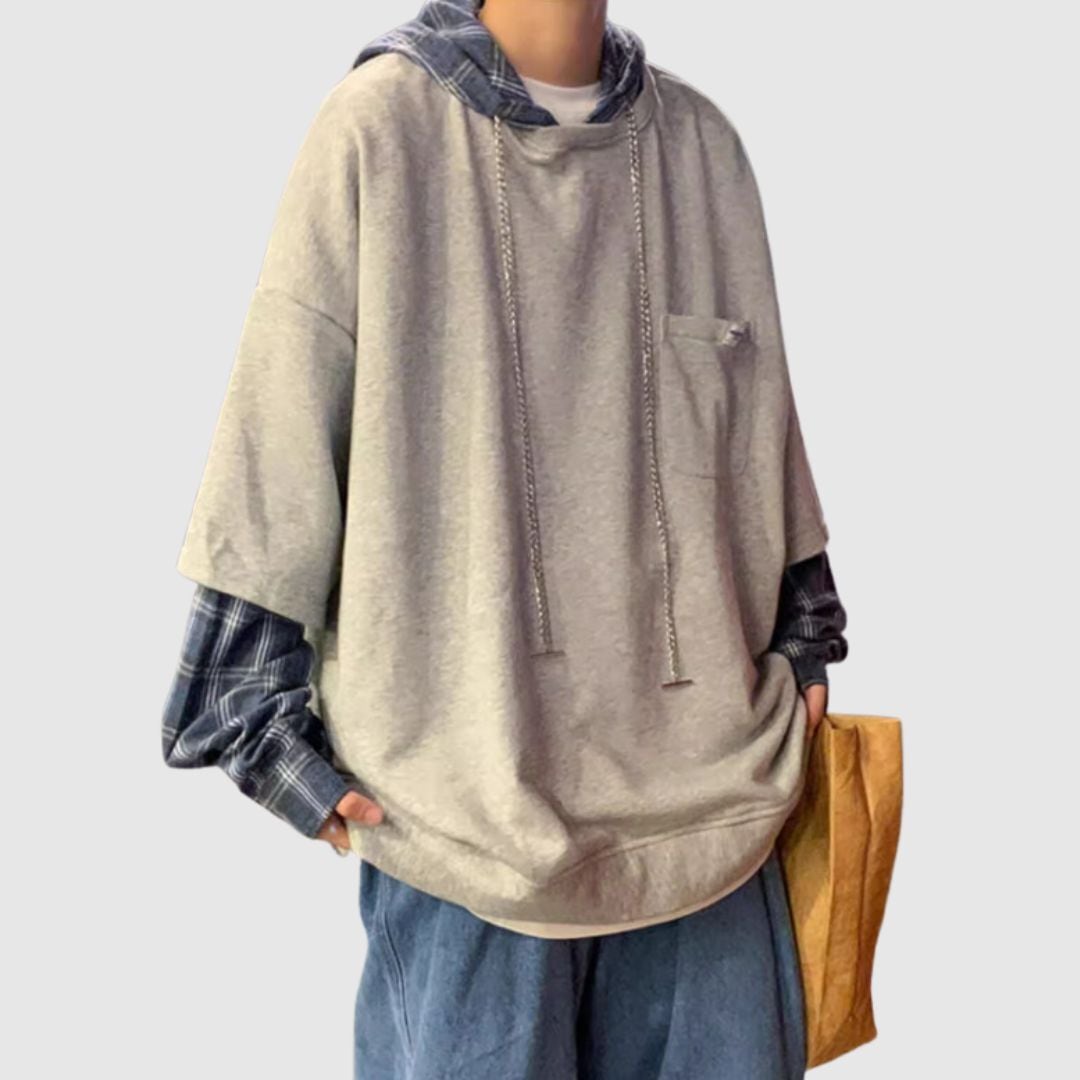 Faux layered hoodie HL2188