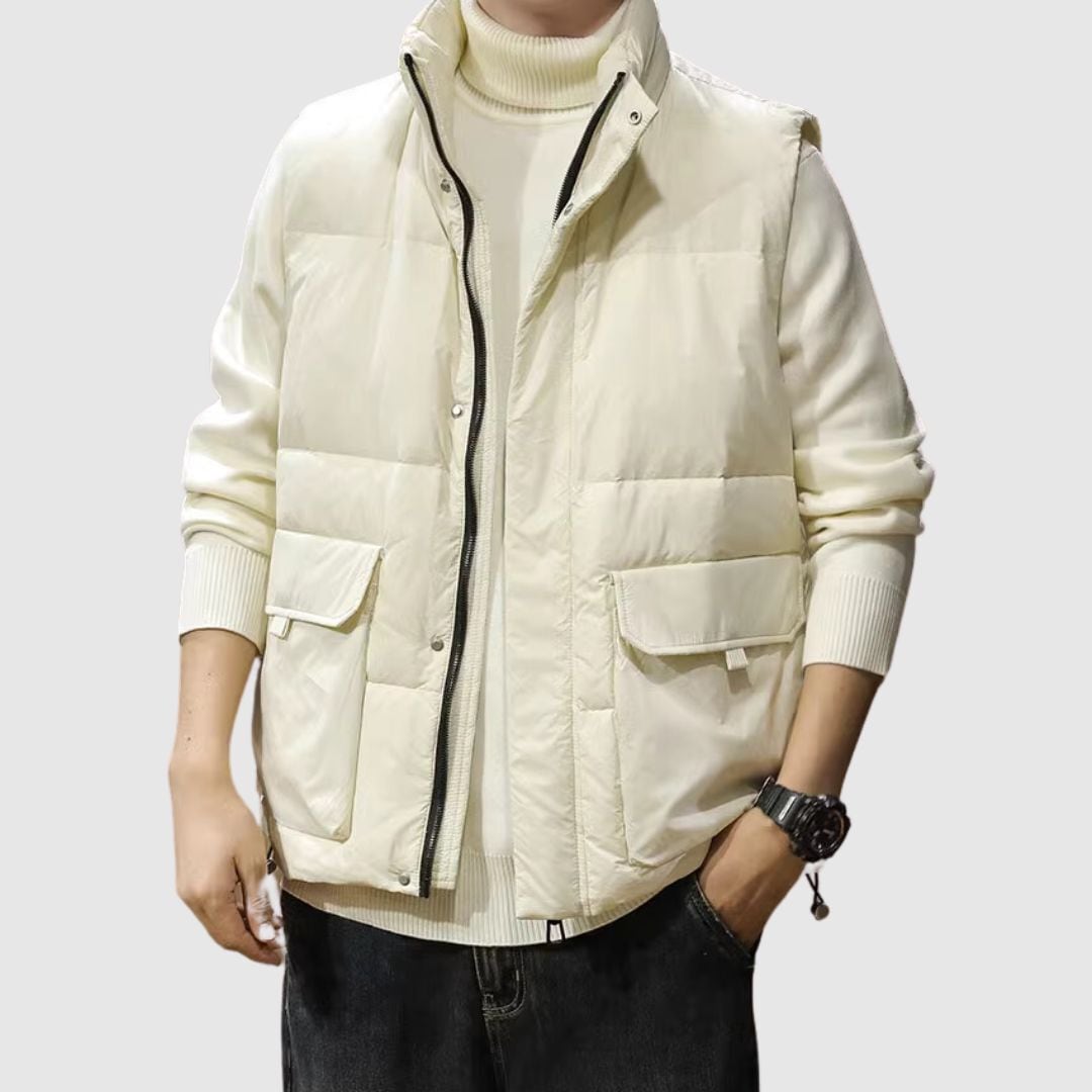 Stand collar down vest HL2226