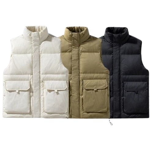 Stand collar down vest HL2226