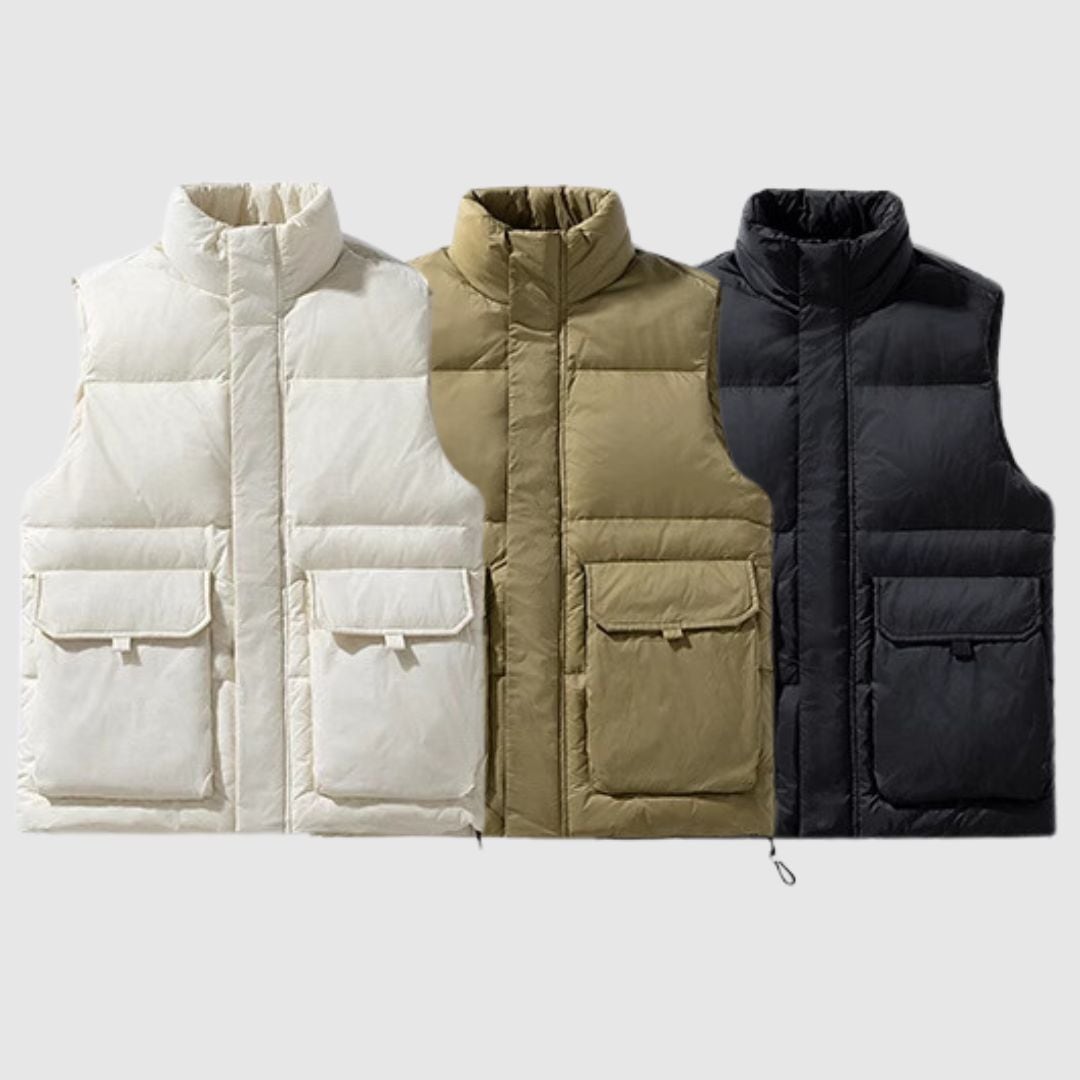 Stand collar down vest HL2226