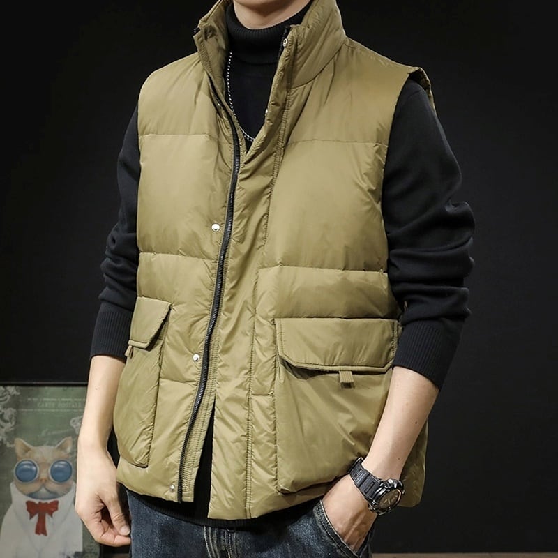 Stand collar down vest HL2226