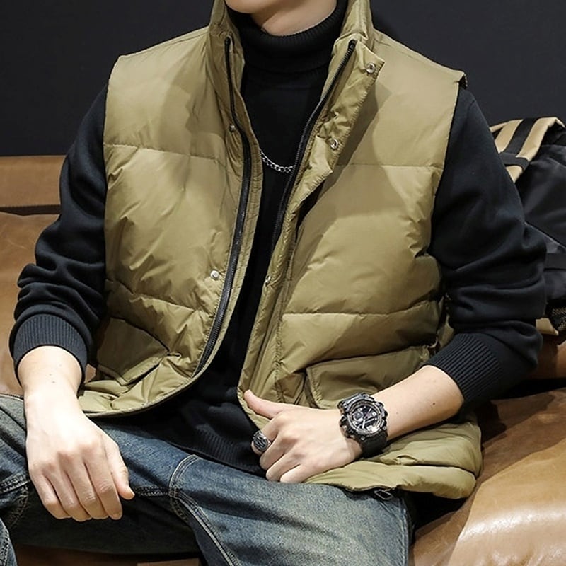 Stand collar down vest HL2226