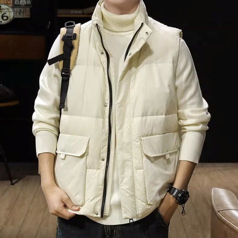 Stand collar down vest HL2226