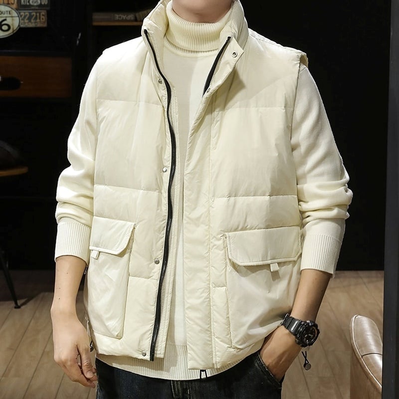 Stand collar down vest HL2226