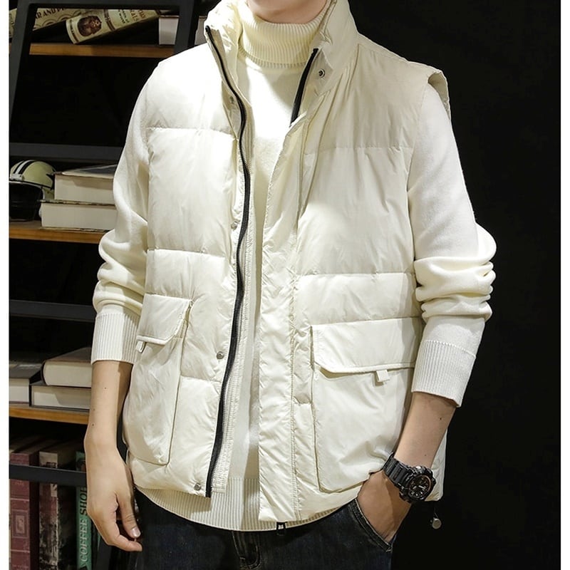 Stand collar down vest HL2226