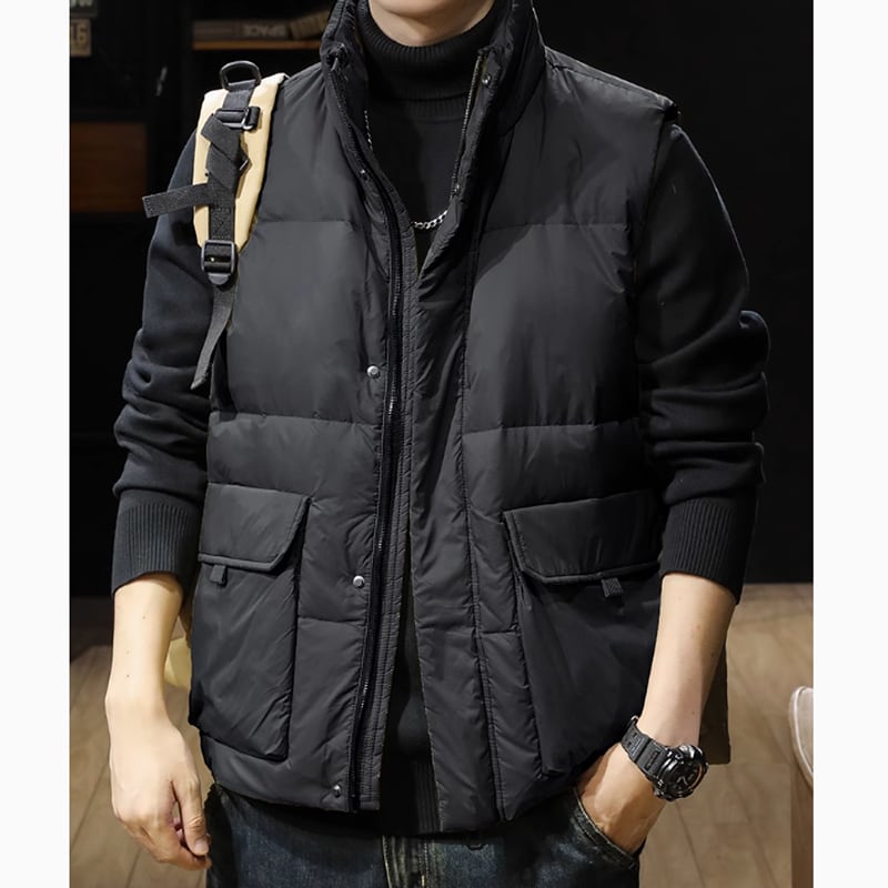 Stand collar down vest HL2226