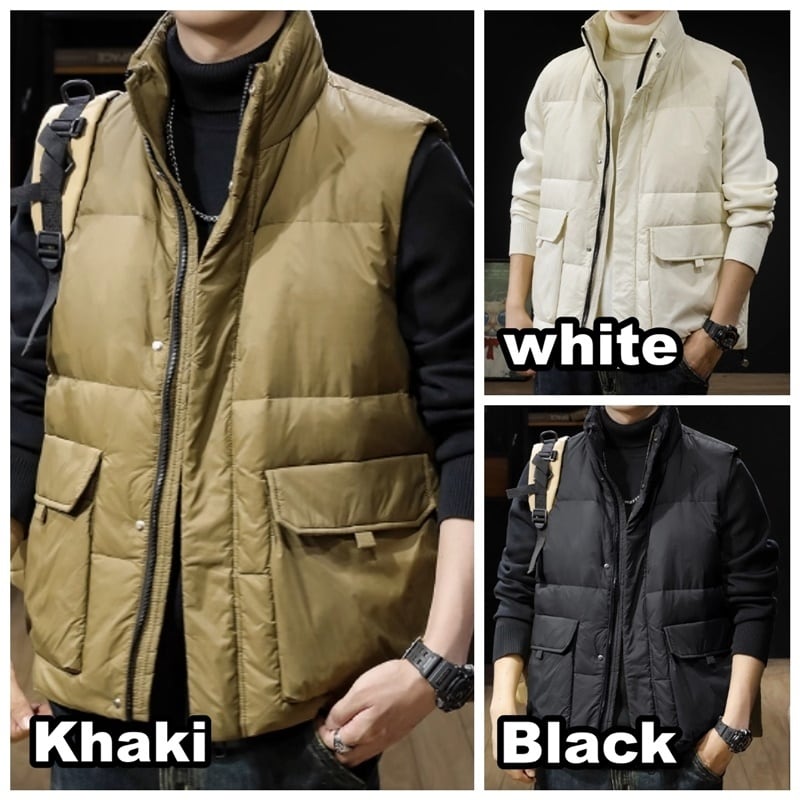 Stand collar down vest HL2226